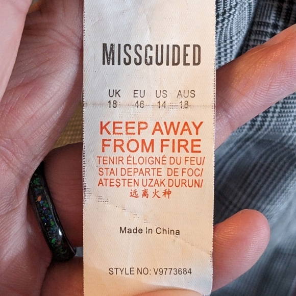 Missguided Plaid Full Zip Mini Skirt Sz 14 - Picture 5 of 6